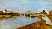 Berthe Morisot The Harbor at Lorient, National Gallery of Art, Washington painting